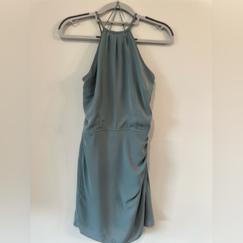 Like NEW | Abercrombie Women’s Halter Wrap Mini Dress | Blue Green | S